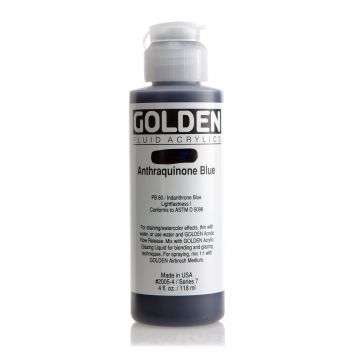 1-02005 - 0738797200548 - Golden - Peinture Acrylic FLUIDS Golden VII 119ml Bleu Anthraquinone - 2