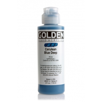1-02051 - 0738797205147 - Golden - Peinture Acrylic FLUIDS Golden IX 119ml Bleu Céruléum foncé