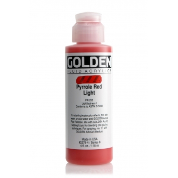 1-02279 - 0738797227941 - Golden - Peinture Acrylic FLUIDS Golden VIII 119ml Rouge Pyrrole clair