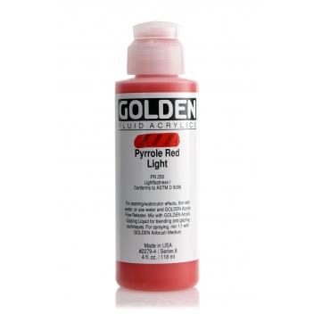 1-02279 - 0738797227941 - Golden - Peinture Acrylic FLUIDS Golden VIII 119ml Rouge Pyrrole clair - 2