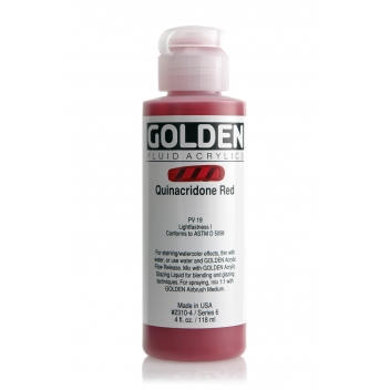 1-02310 - 0738797231047 - Golden - Peinture Acrylic FLUIDS Golden VI 119ml Rouge Quinacridone