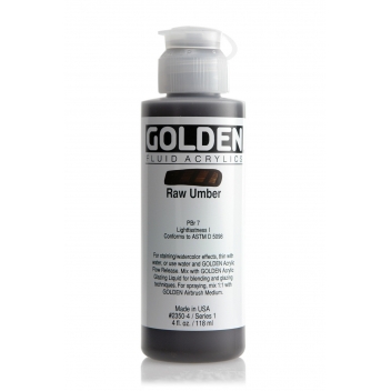 1-02350 - 0738797235045 - Golden - Peinture Acrylic FLUIDS Golden I 119ml Terre d'ombre naturel - 2