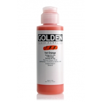 1-02403 - 0738797240346 - Golden - Peinture Acrylic FLUIDS Golden 119ml Orange Cuve S8 - 2
