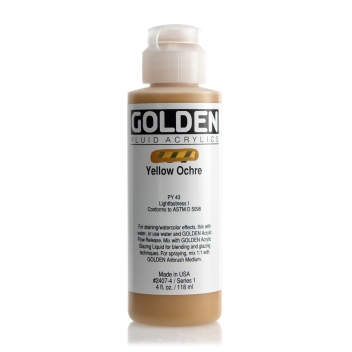 1-02407 - 0738797240742 - Golden - Peinture Acrylic FLUIDS Golden I 119ml Ocre Jaune - 2