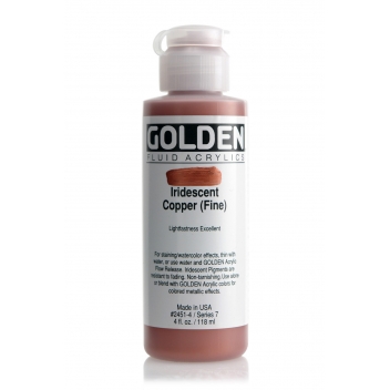 1-02451 - 0738797245143 - Golden - Peinture Acrylic FLUIDS Golden VII 119ml Iridescent Cuivre fin