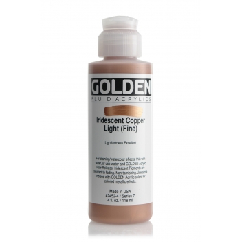 1-02452 - 0738797245242 - Golden - Peinture Acrylic FLUIDS Golden VII 119ml Iridescent cuivre clair