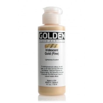 1-02453 - 0738797245341 - Golden - Peinture Acrylic FLUIDS Golden VI 119ml Iridescent Or fin