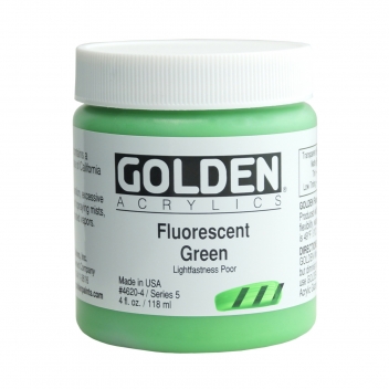 1-04620 - 0738797918238 - Golden - Peinture Acrylic HB Golden V 119ml Fluorescent Vert