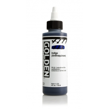1-08522 - 0738797852242 - Golden - Encre Acrylic High Flow Golden VII 119ml Bleu anthraquinone - 2