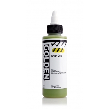 1-08528 - 0738797852846 - Golden - Encre Acrylic High Flow Golden VII 119ml Vert doré