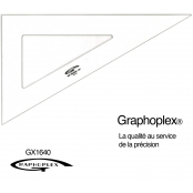 Equerre 60° 3 bords anti-taches 42 cm
