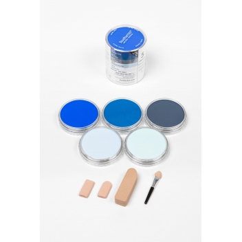 PAN30055 - 0879465001958 - Panpastel - Pastel Panpastel Set 5 couleurs + outils Bleu - 3
