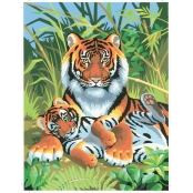 Tableau peinture au numéro Pour enfant Tigres