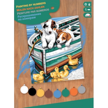 PP01332 - 5013634013327 - KSG - Tableau peinture au numéro Pour enfant Les petits curieux - 2
