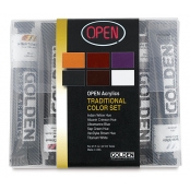 Peinture Acrylic Open Golden 6 tubes Pigments traditionnels
