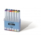 Set 12 marqueurs Manga Copic Marker Gris chaud