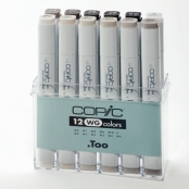 Set 12 marqueurs Manga Copic Marker Gris chaud