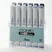 Set 12 marqueurs Manga Copic Marker Gris froid