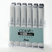 Set 12 marqueurs Manga Copic Marker Gris neutre