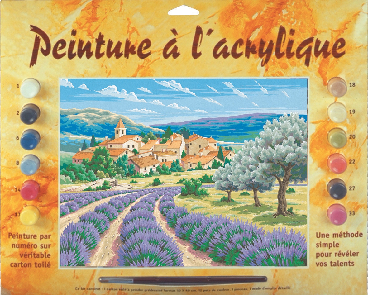 Peinture numero adulte - Lavande en Provence - Peinture numéro - Creavea