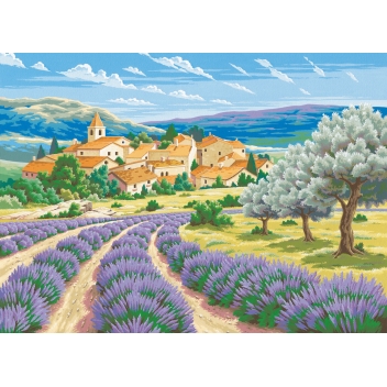 PL73 - 5012596915670 - KSG - Tableau peinture au numéro Lavande en Provence