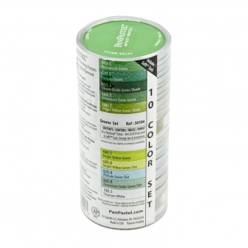 PAN30104 - 0879465002078 - Panpastel - Pastel Panpastel Set 10 couleurs + outils Vert