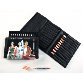 CC12TTC - 4013695261270 - Copic - Trousse 12 marqueurs Manga Copic Ciao Teintes Chairs