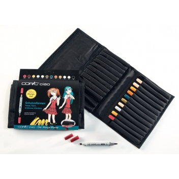CC12TUE - 4013695261287 - Copic - Trousse 12 marqueurs Manga Copic Ciao Uniforme d'écolier