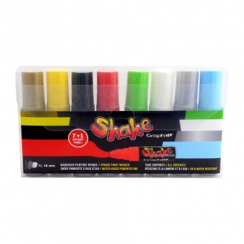 GI43500 - 3700010435003 - Graph it - Set de 8 marqueurs Graph'it Shake XL Basic - 2