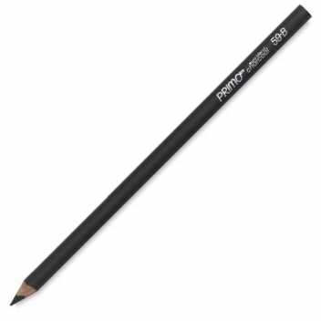 GP059B - 0044974259002 - General Pencil - Crayon Fusain Noir Extra Tendre Primo B 12 pièces