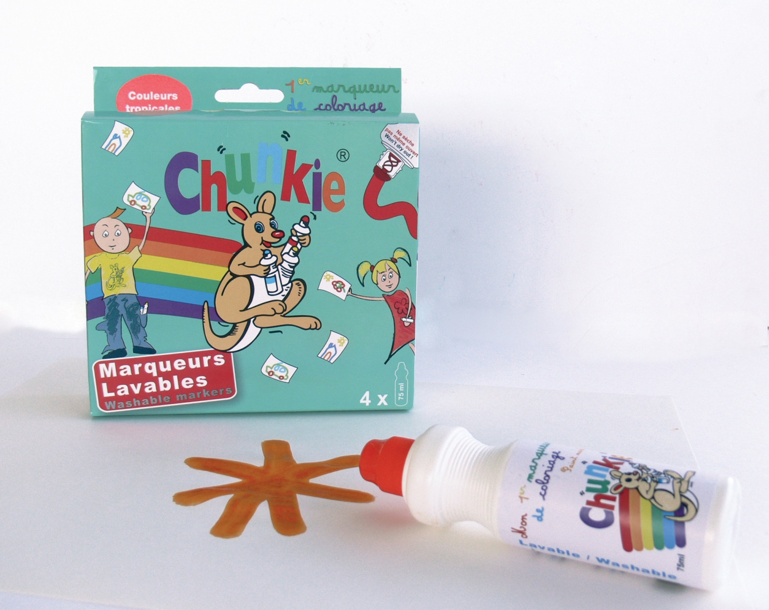 Chunkie Marqueur mousse pour enfant 4 couleurs tropicales Chunkie CH41611