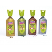 Peinture Diam's 3D 100ml 4 flacons Assortiment métallique