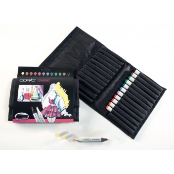 CM12TVI - 4013695261263 - Copic - Set 12 marqueurs Manga Copic Marker Couleurs vives + trousse gratuite
