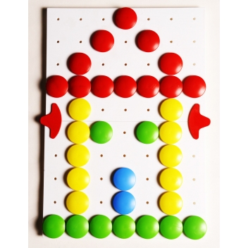 MM31902 - 8009971319021 - Ludus - Jeu de clou Moyen CreaPoint Maxi 80 pièces - 2
