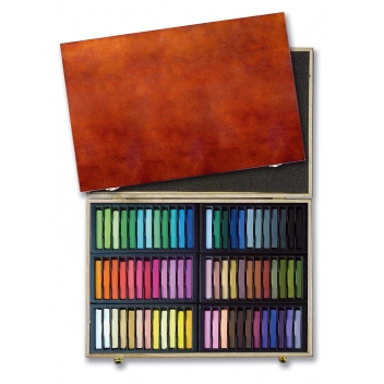 MP72W - 3700010402449 - Mungyo - Coffret en bois de Pastels secs Carrés Mungyo 72 pièces