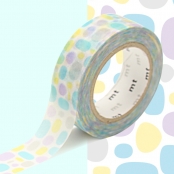 Masking Tape MT pavés ronds bleu - pool blue