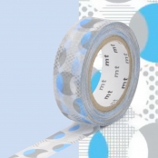Masking Tape MT cercles bleu - overlapped blue