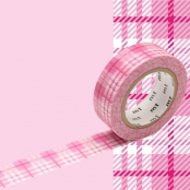 Masking Tape MT tartan écossais rose - check pink