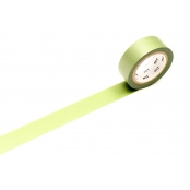Masking Tape MT 1,5 cm Uni Pearl irisé vert olive - lime