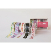 Masking Tape MT Boite de 5 rouleaux assortis Anniversaire