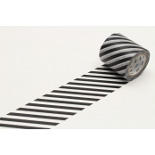 Masking Tape MT Casa Rayé 5 cm noir - stripe black