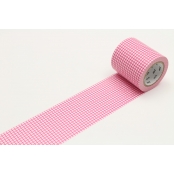 Masking Tape MT Casa Quadrillage 5 cm rose fond rose - berrymousse