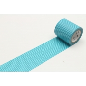 Masking Tape MT Casa Quadrillage 5 cm bleu fond bleu - pool