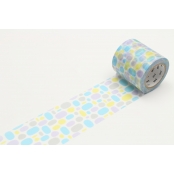 Masking Tape MT Casa 5 cm pavés ronds bleu - pool blue