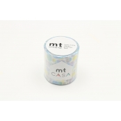 Masking Tape MT Casa 5 cm pavés ronds bleu - pool blue