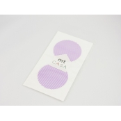 Masking Tape MT Casa Seal Sticker rond en washi Rayé purple