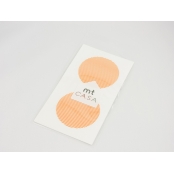 Masking Tape MT Casa Seal Sticker rond en washiRayé orange