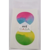 Masking Tape MT Casa Seal Sticker rond en washi dégradé watercolor