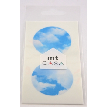 MTCDS019Z - 4971910218563 - Masking Tape (MT) - Masking Tape MT Casa Seal Sticker rond en washi ciel - blue sky - 2