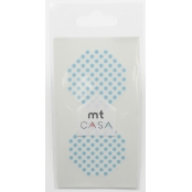 Masking Tape MT Casa Seal Sticker rond en washi Pois bleu